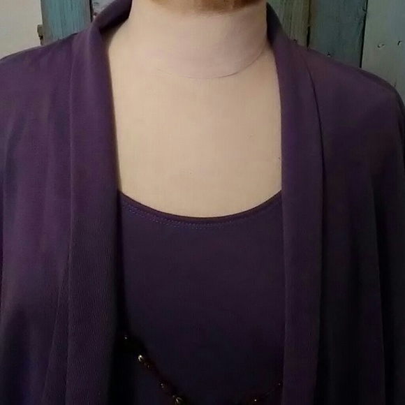 044 Alfred Dunner Purple Sweater Sz PetiteXL - Picture 2 of 8